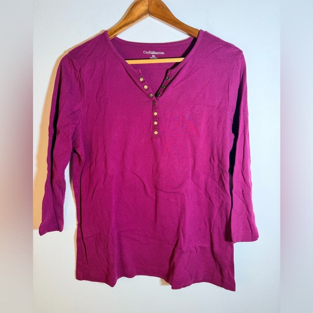Croft & Barrow Women's Purple Top